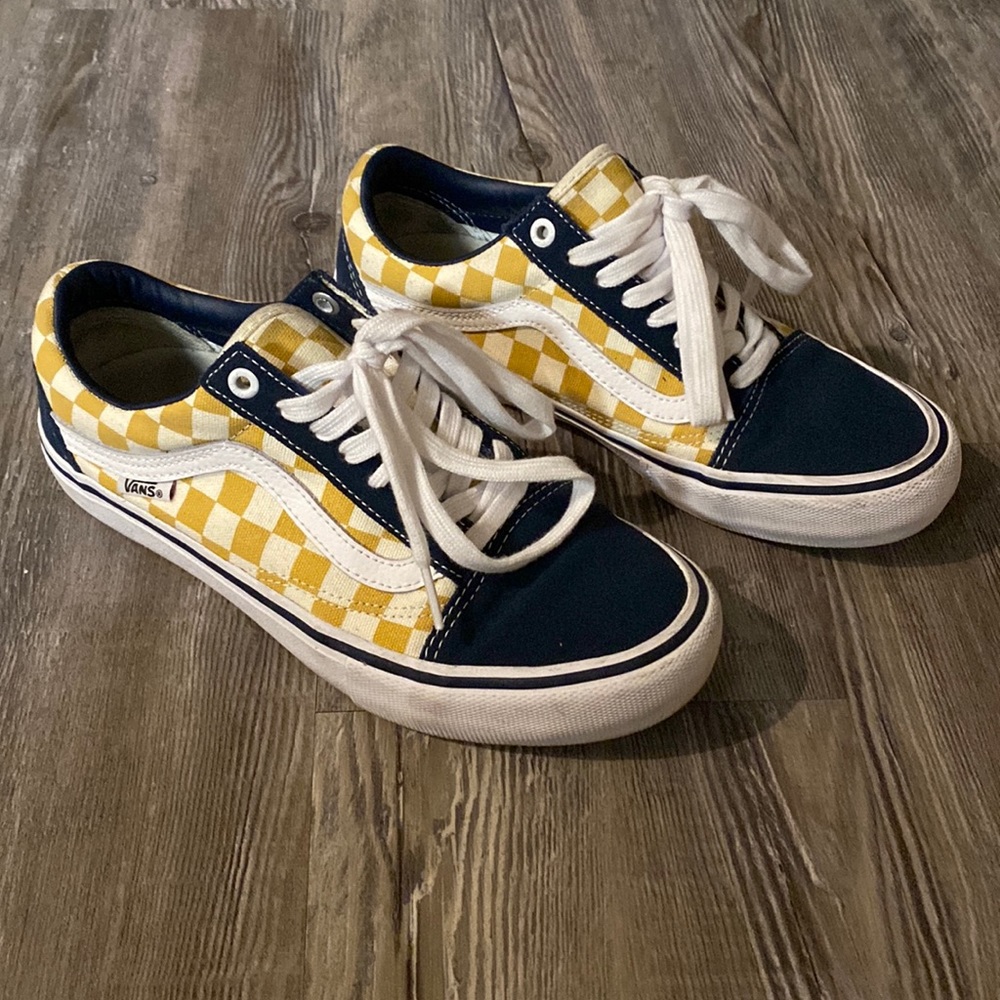 Vans Yellow Checkerboard Old Skool Pros